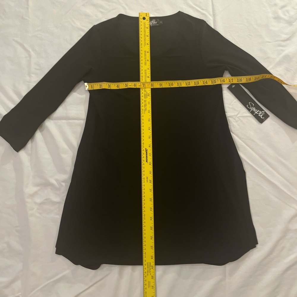 NWT Sympli Black Tunic Fit Shirt, Size 4 - Picture 2 of 4